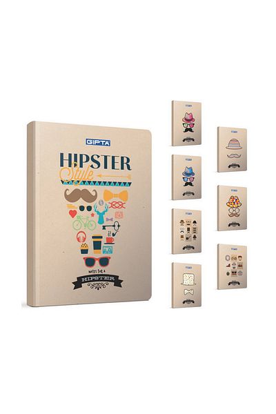 Gıpta Hipster 9x14 120 ورقة 1+1+1 دفتر ملاحظات صلب Kpk (2804)