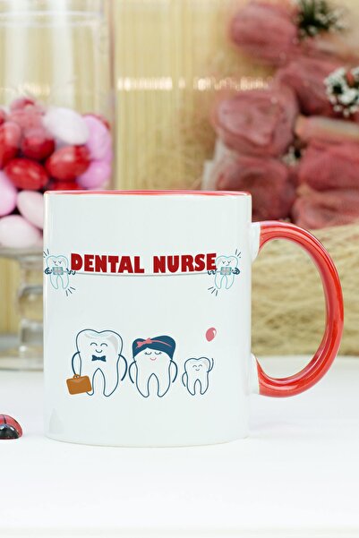 Hediyelen Dental Nurse Mug Cup Red