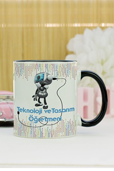 Hediyelen كوب مدرس التكنولوجيا والتصميم باللون الأسود