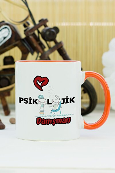 Hediyelen كوب مستشار نفسي برتقالي