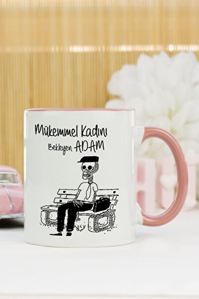 Hediyelen Man Waiting for the Perfect Woman Mug Cup Pink