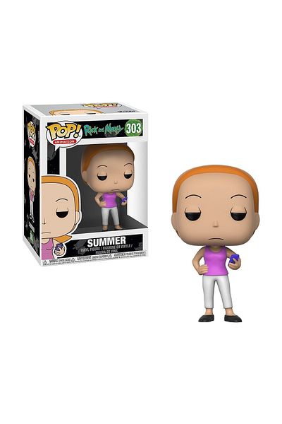 Funko Rick&Morty - شخصية البوب، تصميم صيفي بياقة مزدوجة وتنورة