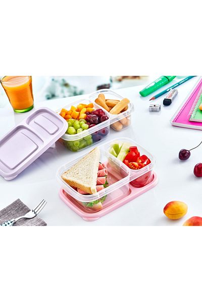 HOBBY LİFE Small Smart Rectangular Storage Box with 2 Compartments