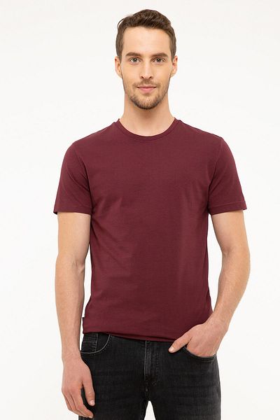Pierre Cardin Ανδρικό μπλουζάκι Claret Red Slim Fit