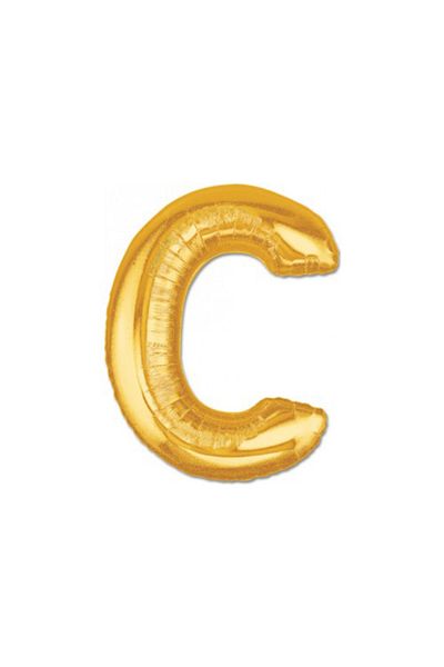 Parti dolabı Letter Foil Balloon Letter C Large Size Balloon Golden Yellow / Dore 100CM