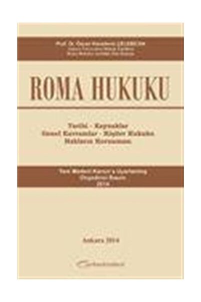 Turhan Kitabevi Roma Hukuku Özcan Karadeniz Çelebican