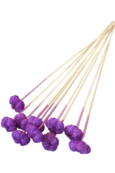 Yapay Çiçek Deposu 10 وسادة مبيضة لو باراس على الجذع 45 سم أرجوانية زاهية