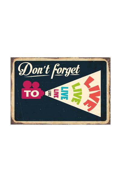 Hayat Poster Ρετρό Vintage Ξύλινη Αφίσα - Μην ξεχνάτε 2030025