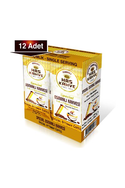 Has Kahve Single Drinker Special Ottoman Coffee 12 Pieces * 20 Gr