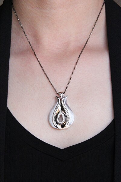 Argentum Concept 925 Ayar Gümüş Tasarım Lâle Kolye