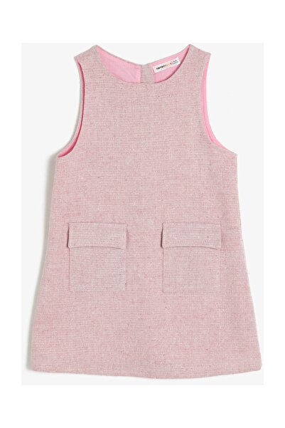 Koton Rosa Kinderkleid mit Taschendetail