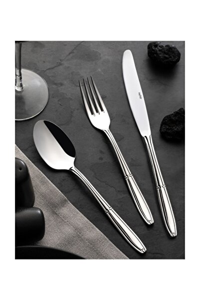 Nehir Buket 12 Adet Sade Tatlı Kaşık,1 Düzine Sade Çelik Tatlı Kaşık 18-10 304 1. Kalite