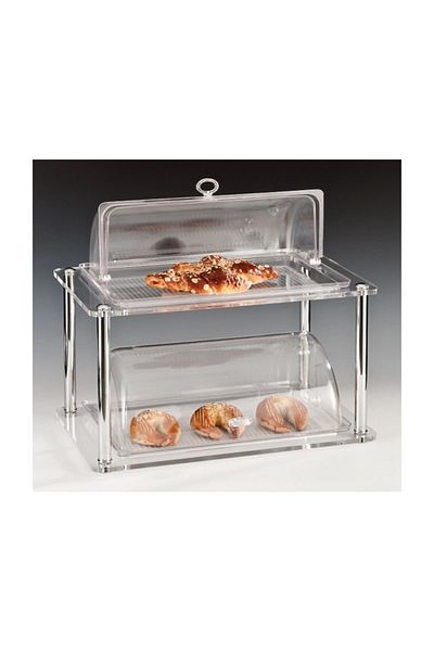 Zicco Display Stand with Glass Jar Acrylic Pc Enclosure Coated 2 Pieces Small
