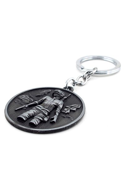 Solfera Unisex Battleground Gaming Mobile Embossed Anthracite Metal Keychain Kc755