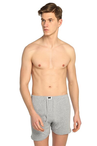 Tutku Erkek Gri 2'li Paket Ribana Paçalı Külot