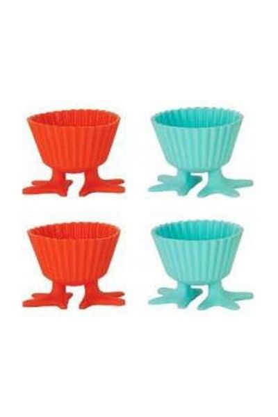 Tantitoni 4 Piece Footed Mini Silicone Cake Mold