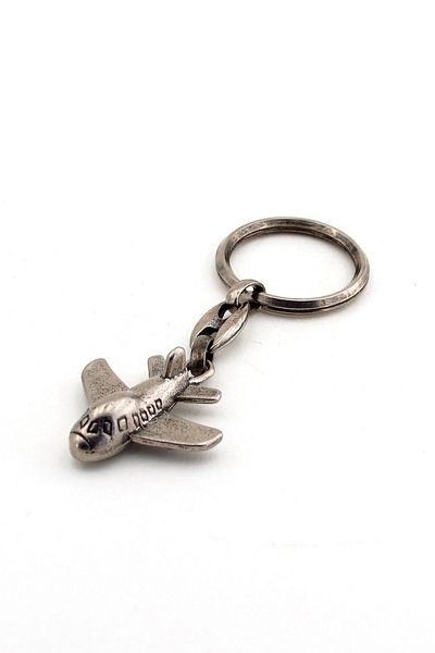 Solfera Unisex Antique Metal Airplane Jumbo Keychain Kc592