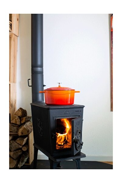 Lava Döküm Oval Tencere Folk Kırmızı - 29 cm