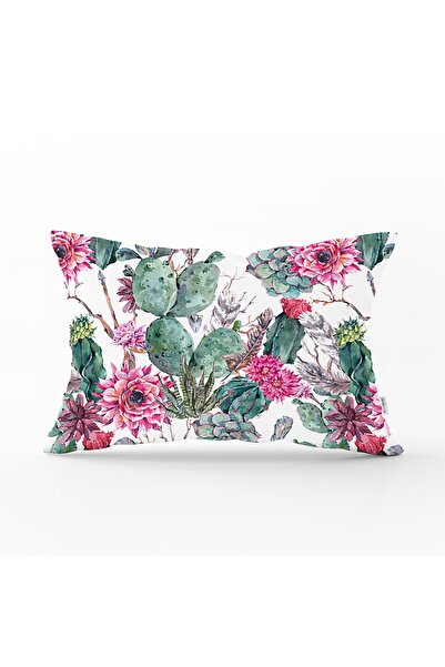 Realhomes النعناع الأخضر نبات الصحراء الحديثة مستطيلة وسادة رمي غطاء وسادة