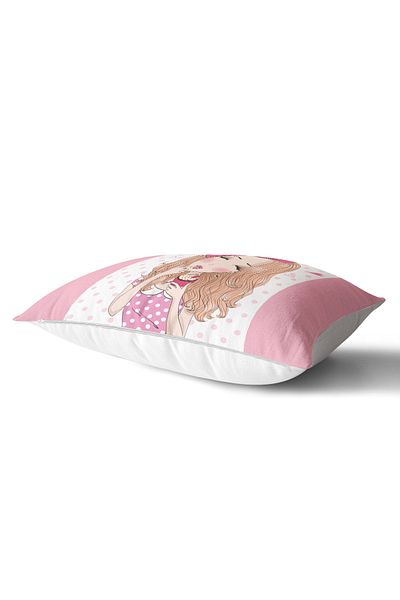 Realhomes Fashion Girl Digital Printed Μοντέρνα Ορθογώνια Μαξιλαροθήκη Ριχτάρι