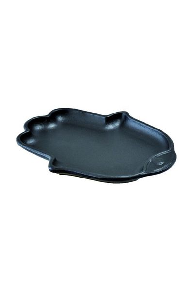 Lava Cast Hand Shaped Small Serving PlateSize 12x16 Cm