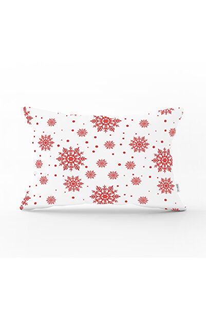 Realhomes Red Snowflakes Χριστουγεννιάτικο Σχέδιο Διακοσμητική Ορθογώνια Μαξι...