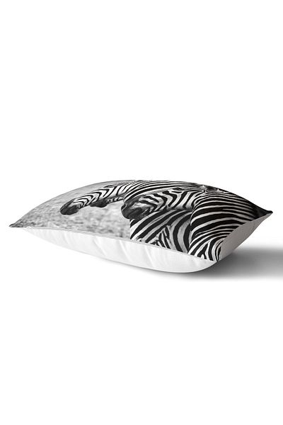Realhomes Modern Zebra Pattern Digital Printed Rectangle Pillow Throw Pillow Case 45X65Cm