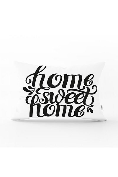 Realhomes Home Sweet Home Husă de pernă decorativă dreptunghiulară cu imprimare digitală
