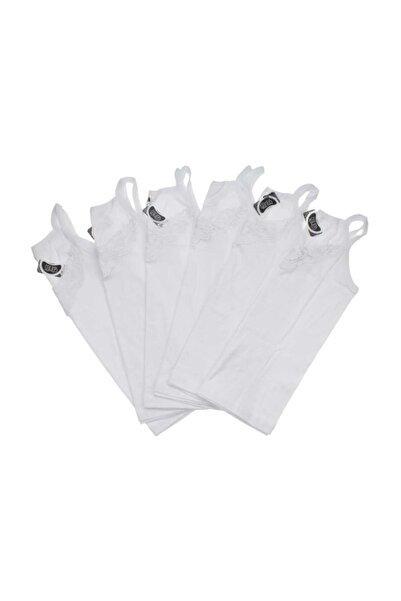 Gümüş İç Giyim Γυναικείο Σετ 6 Λευκών Αθλητικών Εσωρούχων με Δαντέλα 040-3010...