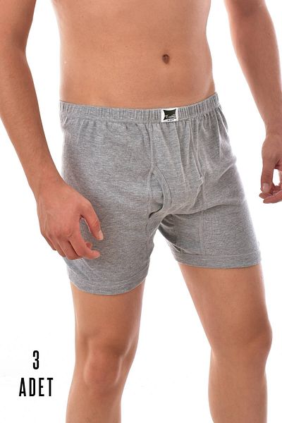 Tutku Ανδρικά γκρι Passion Legs 3 Pieces Boxers - 0111