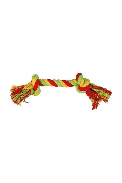 Wonpet Double Knotted Rope Dog Toy (Green/Yellow/Red) 20 cm