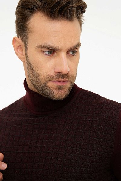 Pierre Cardin Men's Claret Red Slim Fit Knitwear Sweater G021GL0TK.000877912