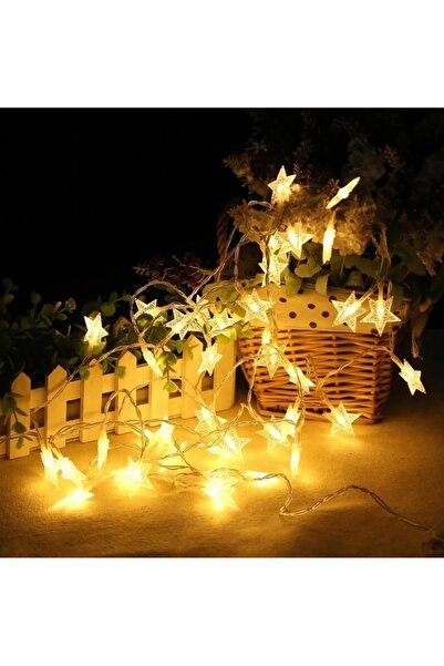 ORİJİNALDÜKKAN 2 Metre Pilli Led Işıklı Yıldız Dizeleri Animasyonlu Dekoratif Ev Aydınlatma Organizasyon Süsleme