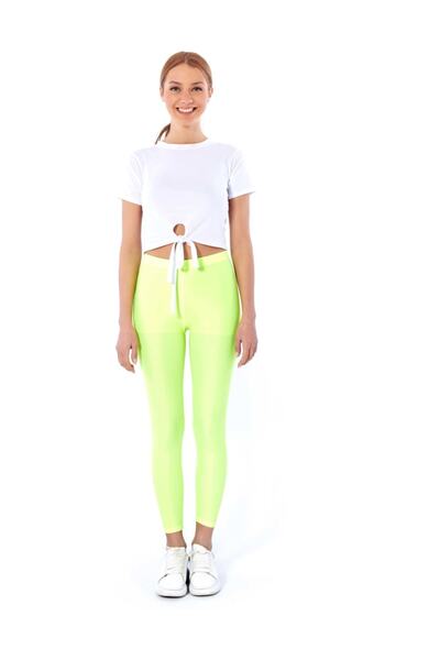 Rhytmine Fosfor Sarı Parlak Tayt L-21