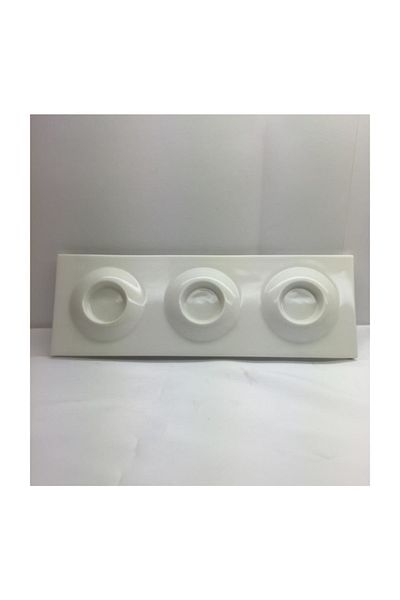 Paşabahçe Tasting ( PRESENTATION) Plate 3 Compartments with Foot