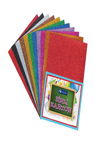 FLY COLOR Glitter Paper 20x30 250 gr Pack of 10