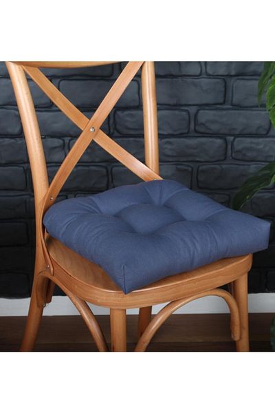 ALTINPAMUK Pachet de 4 perne de scaun pufoase cu ulei auriu cu șireturi speciale cusute 40x40cm
