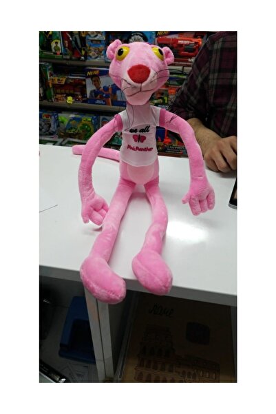 Disney Peluş  Tişörtlü Pembe Panter Pelüş Oyuncak Hediyelik 50 cm
