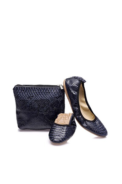 Foldy Σκούρο μπλε Γυναικείες Μπαλαρίνες FLD-113-MD