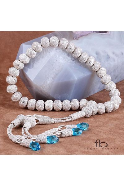 TESBİHCİBABA Unisex Hand Knitted Silver Rosary TB2904