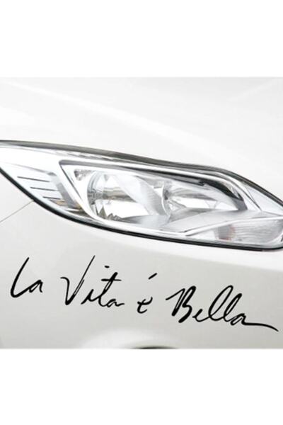 Sticker Sepetim Hayat Güzeldir, La Vita E Bella - Oto Sticker