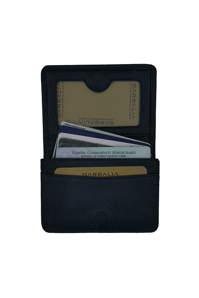 Garbalia Genuine Leather Navy Blue Unisex Wallet Magnet101