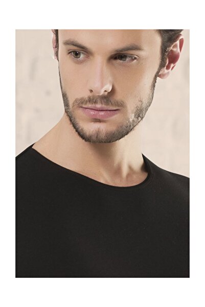 Hmd Pack of 3 Men's Crew Neck Lcyralı Short Sleeve Black T-shirt (704-705)