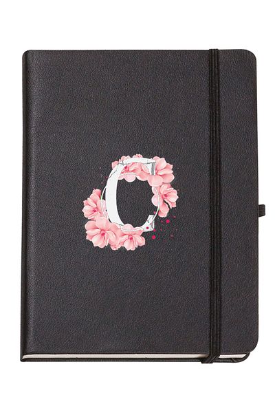 mooodcase دفتر ملاحظات من الجلد الحراري بتصميم زهرة وردية على شكل حرف C