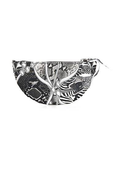 YARATICI TASARIM Faux Leather Coin Purse Black White