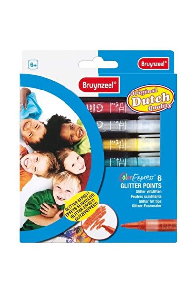 Bruynzeel Glitter Points Simli Keçeli Kalem 6lı 7945k06c