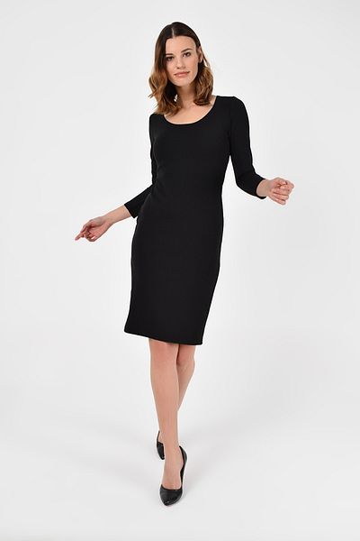 Laranor Rochie neagră de damă cu gât balerină 19L6768