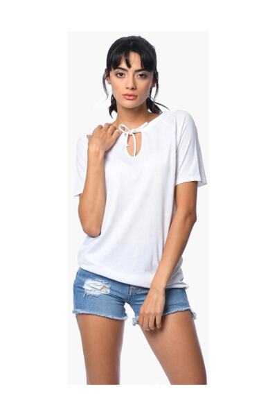 Cotton Candy Футболка з коротким рукавом, з серцем на спині та зав'язкою на к...