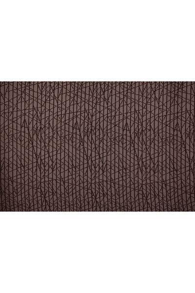 AKÇA TEKSTİL Bitter Brown Striped Single Winged Ready Planted Pleated Background - 300*260 Cm
