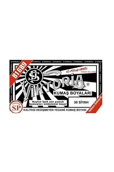 Viktoria Kumaş Boyası Siyah 2Pk+Fiske Sabitleme 1Pk